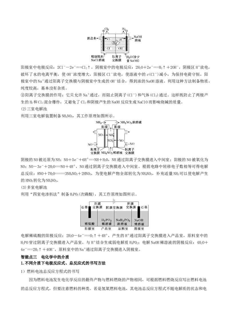 专题讲座（六）介质和隔膜在电化学的作用（精讲）-2022年一轮复习讲练测（解析版）_05高考化学_新高考复习资料_2022年新高考资料_2022年高考化学一轮复习讲练测