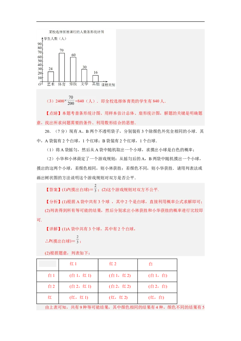 黄金卷01-赢在中考&middot;黄金8卷备战2023年中考数学全真模拟卷（云南专用）（解析版）_初中数学人教版_9下-初中数学人教版_10中考模拟卷