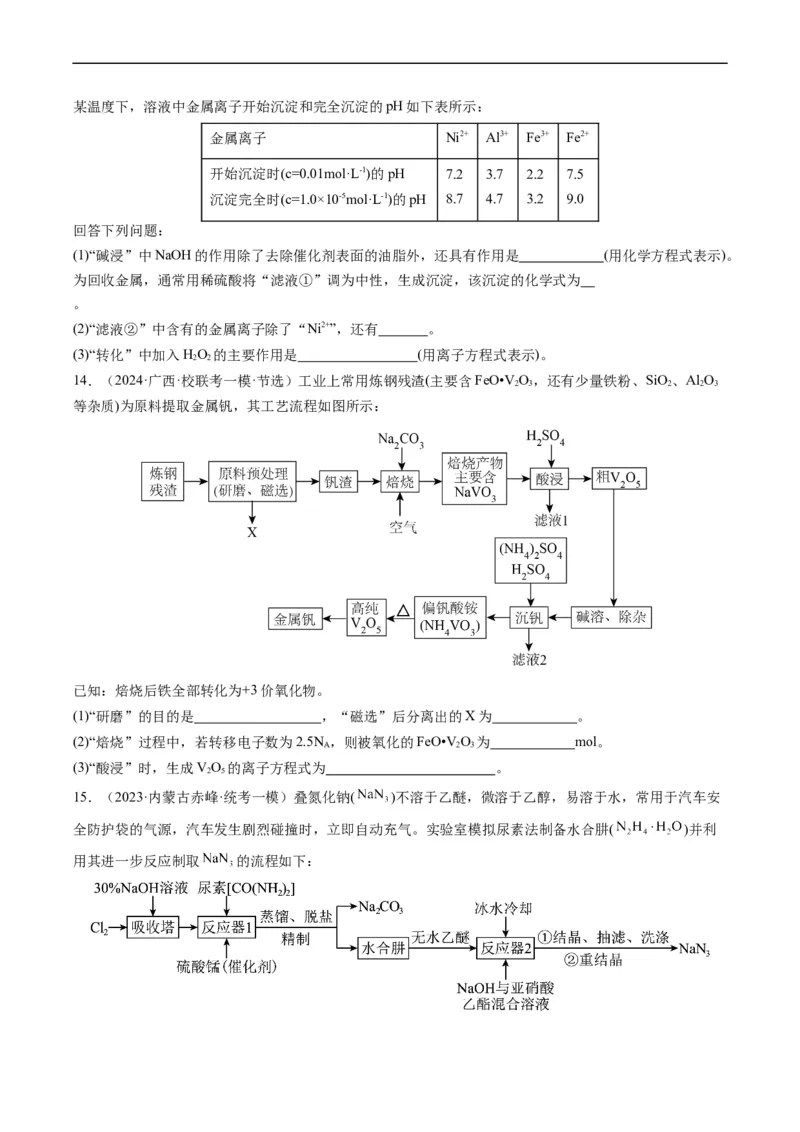 热点01陌生化学(离子)方程式的书写-2024年高考化学热点&middot;重点&middot;难点专练（新高考专用）（原卷版）_05高考化学_新高考复习资料_2024年新高考资料_❤专项复习资料