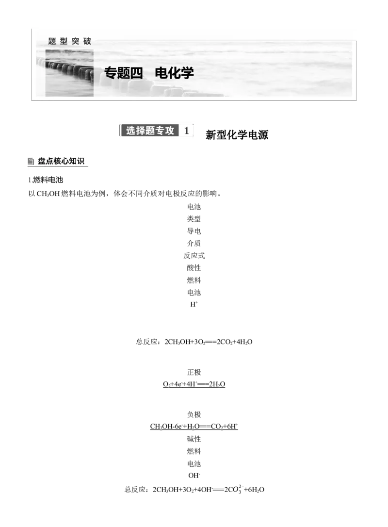 专题四　选择题专攻1　新型化学电源淘宝店：红太阳资料库_05高考化学_2025年新高考资料_二轮复习_2025年高考化学大二轮_2025化学二轮复习_专题四　电化学