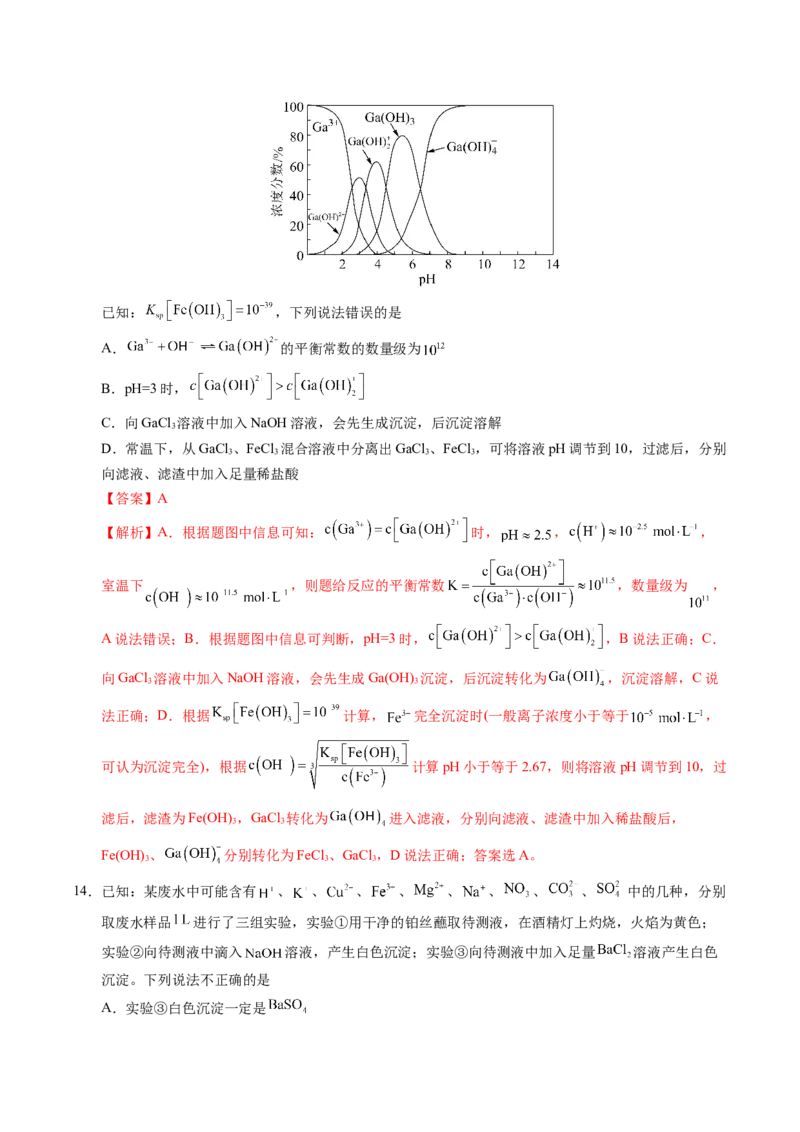 信息必刷卷01（江西专用）（解析版）_05高考化学_2025年新高考资料_2025考前信息卷_2025年高考化学考前信息必刷卷（江西专用）3437803