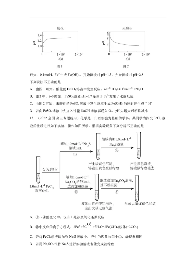 易错点06铁及其化合物-备战2023年高考化学考试易错题（解析版）_05高考化学_通用版（老高考）复习资料_2023年复习资料_专项复习_备战2023年高考化学考试易错题（全国通用）