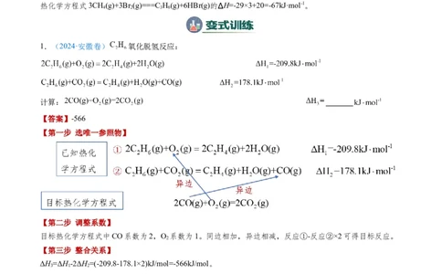 模板01热化学方理式书写与盖斯定律的应用(解析版)_05高考化学_2025年新高考资料_二轮复习_2025年高考化学答题技巧与模板构建338868722_第二部分主观题突破_化学反应原理