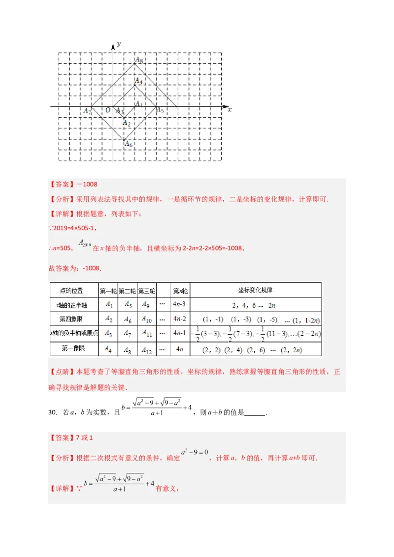 难点特训（三）选填压轴50道（解析版）_初中数学人教版_7下-初中数学人教版_7下-初中数学人教版（旧版）赠送_06习题试卷_6期中期末复习专题