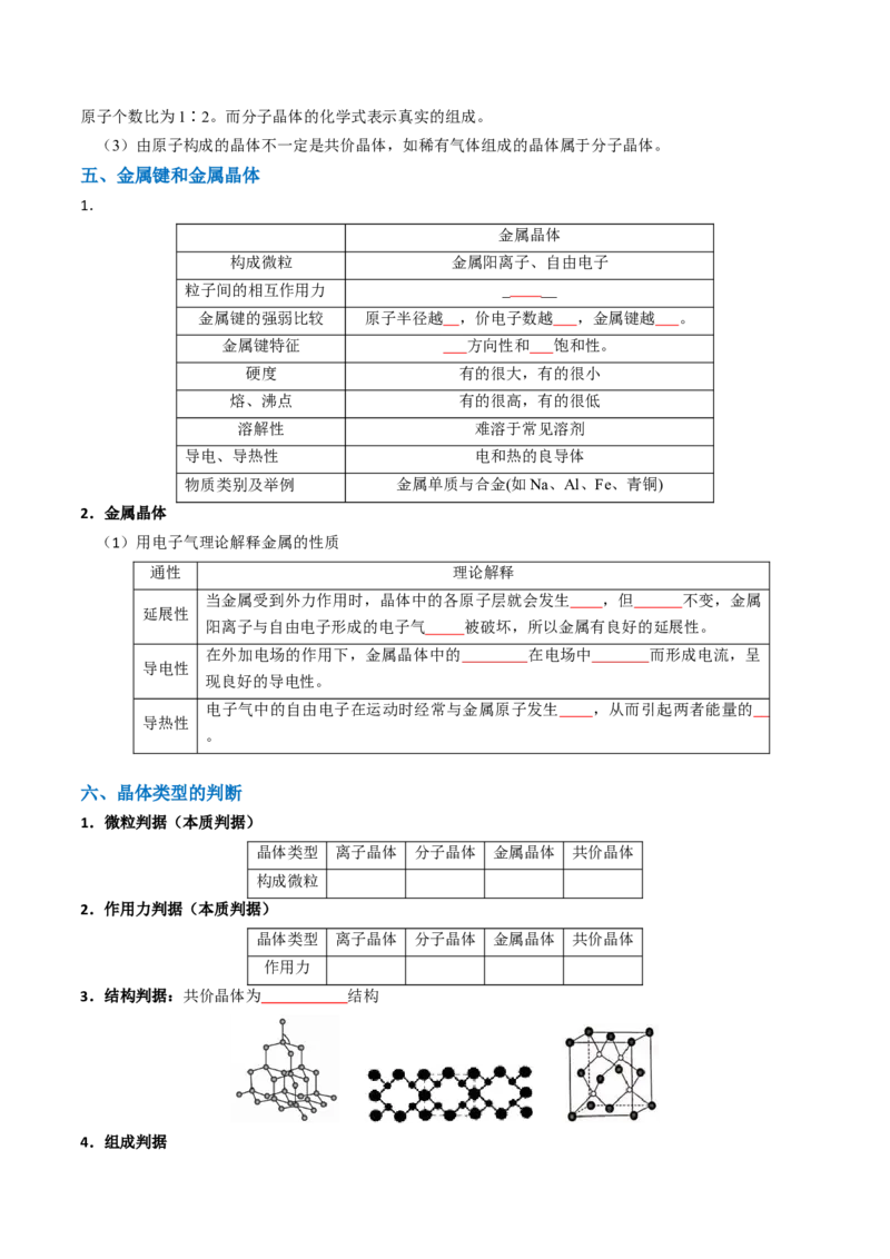 知识清单16晶体结构与性质（原卷版）_05高考化学_2025年新高考资料_一轮复习_上好课2025年高考化学一轮复习知识清单3246985
