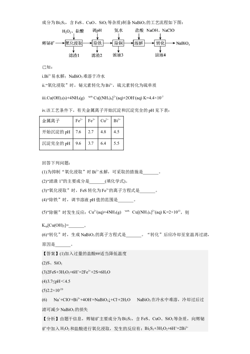 专题二离子共存与离子方程式（专练）-冲刺2023年高考化学二轮复习核心考点逐项突破（解析版）_05高考化学_新高考复习资料_2023年新高考资料_二轮复习