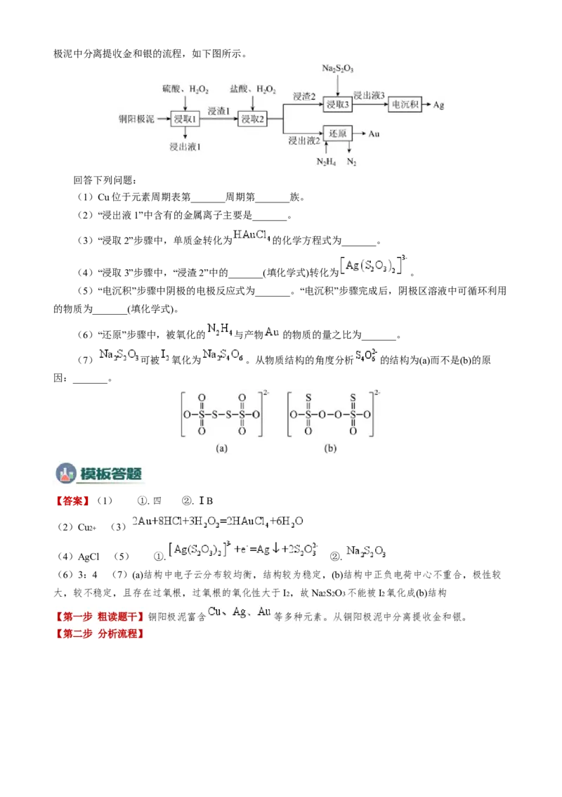 模板04化工流程题解题策略及答题规范(解析版)_05高考化学_2025年新高考资料_二轮复习_2025年高考化学答题技巧与模板构建338868722_第二部分主观题突破_化学工艺流程