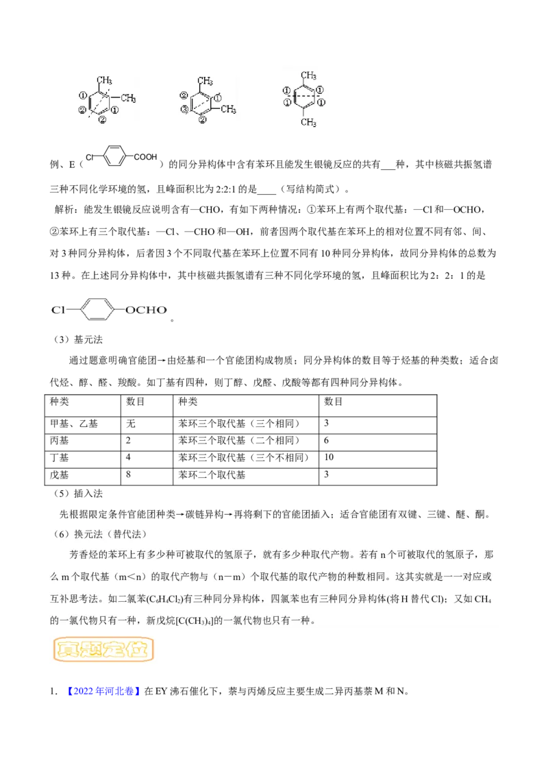 专题十八同分异构体（专讲）-冲刺2023年高考化学二轮复习核心考点逐项突破（原卷版）_05高考化学_新高考复习资料_2023年新高考资料_二轮复习