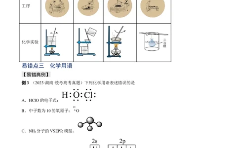 易错专题01物质的组成、性质和分类-2024年高考化学考前易错聚焦（原卷版）_05高考化学_2024年新高考资料_5.2024三轮冲刺_2024年高考化学考前易错聚焦