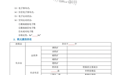 知识清单06铁及其重要化合物（原卷版）_05高考化学_2025年新高考资料_一轮复习_上好课2025年高考化学一轮复习知识清单3246985
