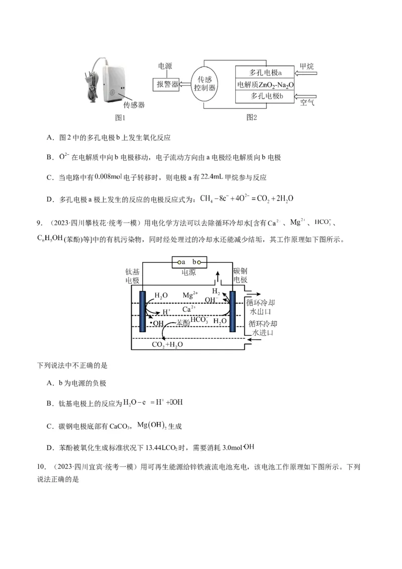 热点05电化学及其应用-2024年高考化学热点&middot;重点&middot;难点专练（新高考专用）（原卷版）_05高考化学_2024年新高考资料_3.2024专项复习
