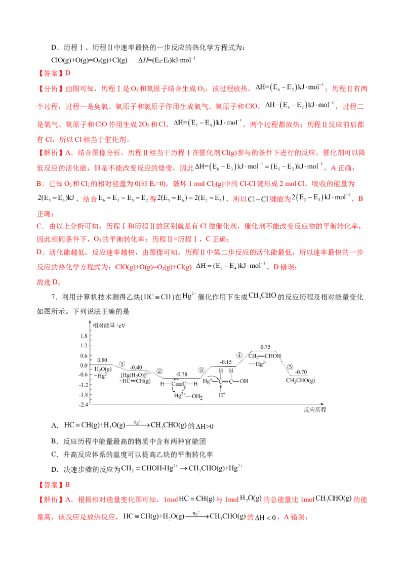 模板02化学反应机理图像分析(解析版)_05高考化学_2025年新高考资料_二轮复习_2025年高考化学答题技巧与模板构建338868722_第一部分选择题突破