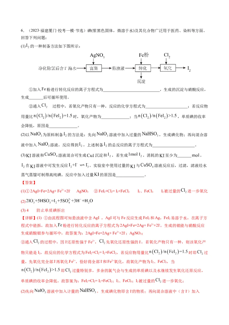 热点01陌生化学(离子)方程式的书写-2024年高考化学热点&middot;重点&middot;难点专练（新高考专用）（解析版）_05高考化学_2024年新高考资料_3.2024专项复习