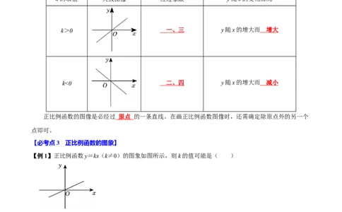 第12讲正比例函数（8个必考点）（必考点分类集训）（人教版）（教师版）_初中数学_八年级数学下册（人教版）_考点分类必刷题-U181