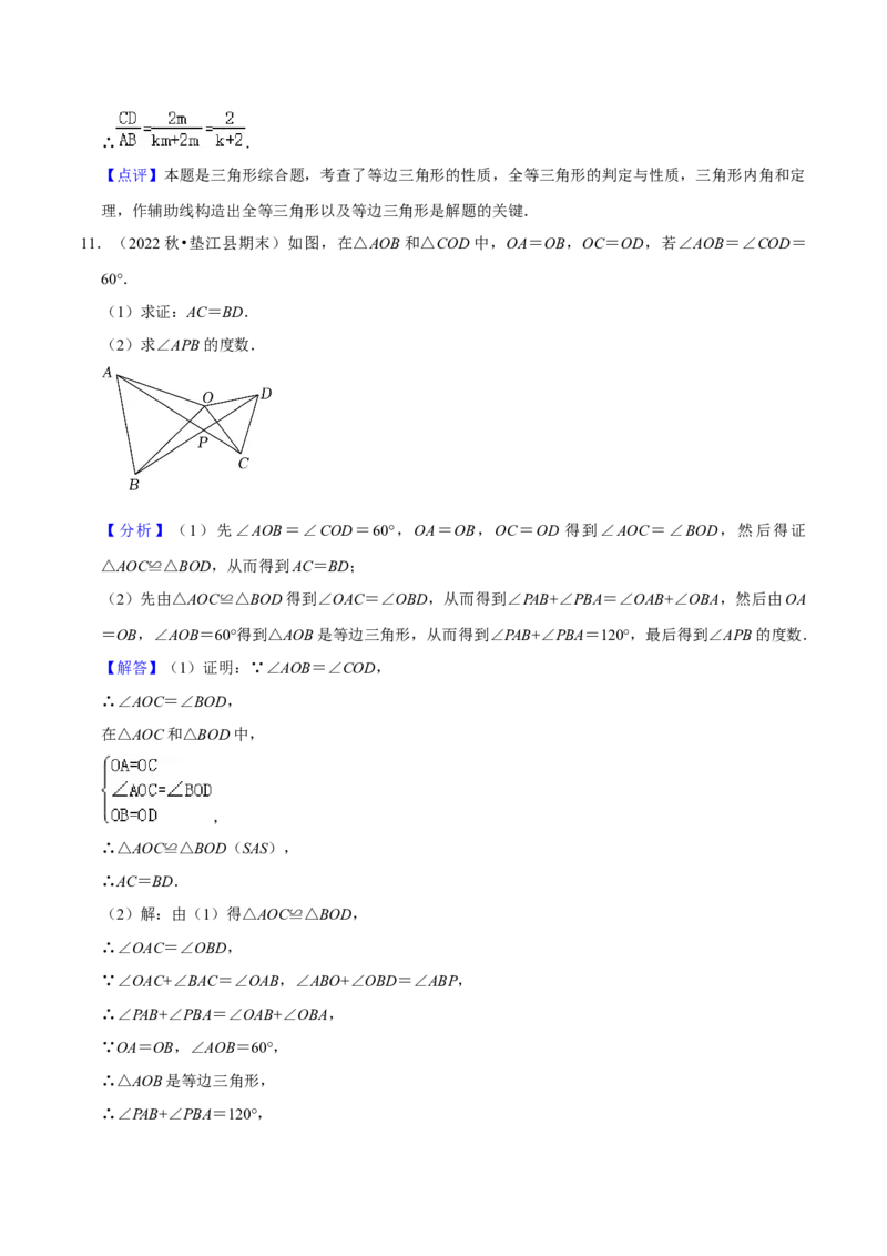 猜想02全等三角形（5种解题模型专练）（解析版）_初中数学人教版_8上-初中数学人教版_旧版_06习题试卷_6期中期末复习专题