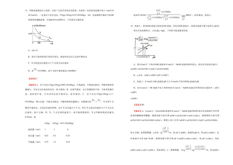 原创（新高考）湖南2021届好教育云平台泄露天机高考押题卷化学教师版_05高考化学_新高考复习资料_2021新高考资料_2021泄露天机高考押题卷