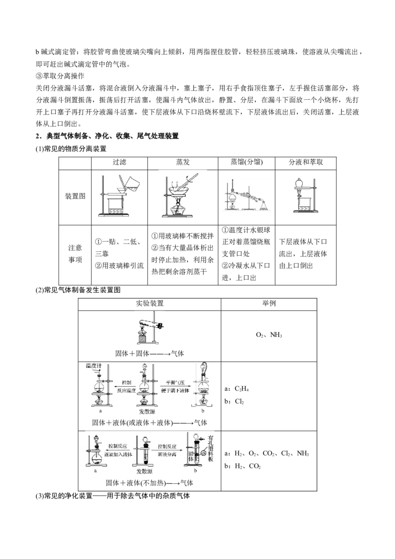 押江苏卷第3、11题化学实验基础（原卷版）_05高考化学_2024年新高考资料_5.2024三轮冲刺_备战2024年高考化学临考题号押题（江苏专用）322863014