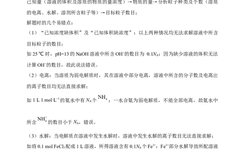 微专题01&ldquo;破解七陷阱&rdquo;突破NA-备战2022年高考化学考点微专题（原卷版）_05高考化学_新高考复习资料_2022年新高考资料_备战2022年高考化学考点微专题
