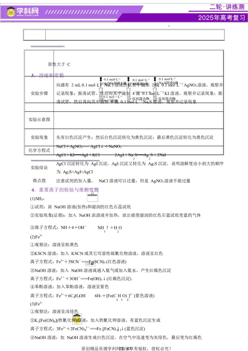热点专项表格实验汇总分析（解析版）_05高考化学_2025年新高考资料_二轮复习_上好课2025年高考化学二轮复习讲练测（新高考通用）3379109_主题七化学实验