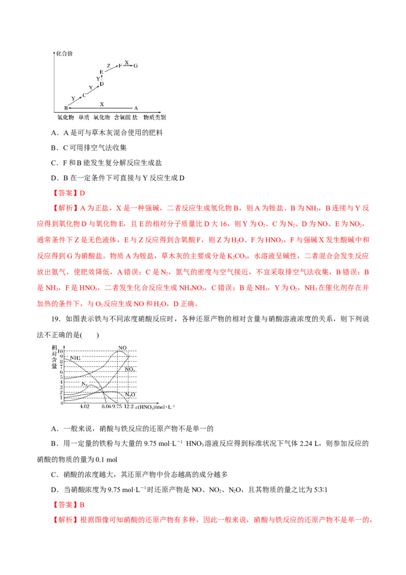 专题四能力提升检测卷解析版_05高考化学_新高考复习资料_2022年新高考资料_2022年高考化学一轮复习讲练测（新教材新高考）
