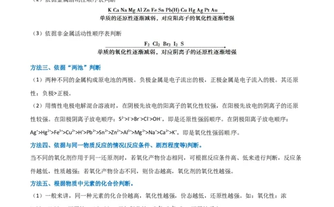 升级版微专题08氧化性和还原性强弱的实验探究及应用（原卷版）(全国版)_05高考化学_新高考复习资料_2024年新高考资料_一轮复习资料_备战2024年高考化学一轮复习考点微专题