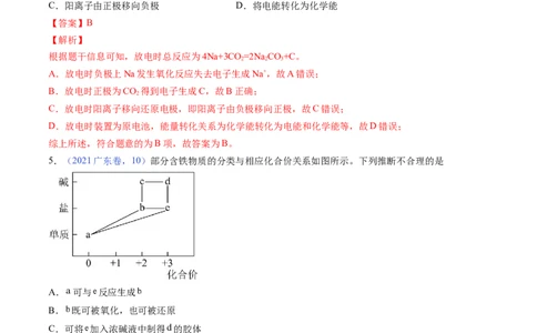 押广东卷第9-10题&nbsp;原电池、电解池的基本工作原理&nbsp;&nbsp;价类二维图（解析版）_05高考化学_2024年新高考资料_5.2024三轮冲刺_备战2024年高考化学临考题号押题（广东卷）323301515