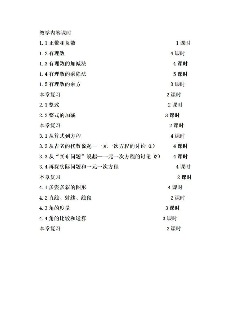 人教版数学七年级上册教学计划+教学进度_初中数学人教版_7上-初中数学人教版_7上-初中数学人教版（旧版）赠送_11教务助手（赠送）_教学计划