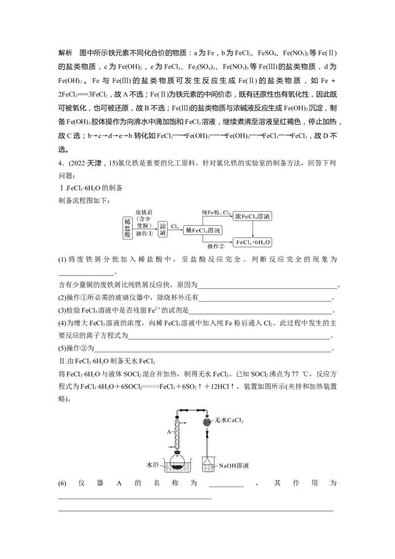 大单元二　第四章　第13讲　铁盐、亚铁盐　铁及其化合物的转化_05高考化学_2025年新高考资料_一轮复习_2025大一轮复习讲义+课件（完结）_配套Word版文档第二章~第九章