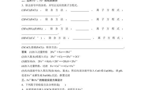 大单元二　第四章　第13讲　铁盐、亚铁盐　铁及其化合物的转化_05高考化学_2025年新高考资料_一轮复习_2025大一轮复习讲义+课件（完结）_配套Word版文档第二章~第九章