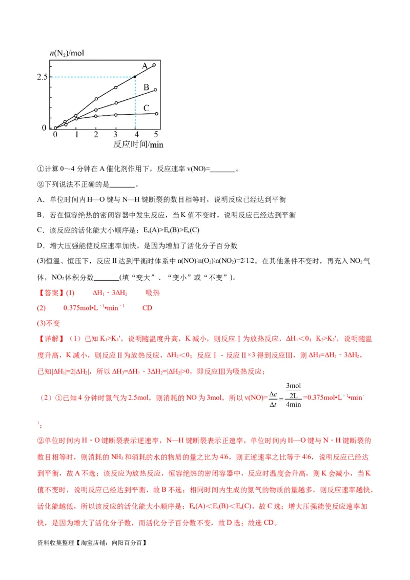 专题突破卷08化学反应速率与化学平衡（解析版）_05高考化学_新高考复习资料_2024年新高考资料_一轮复习资料_完2024年高考化学一轮复习考点通关卷（新高考通用）_专题突破卷