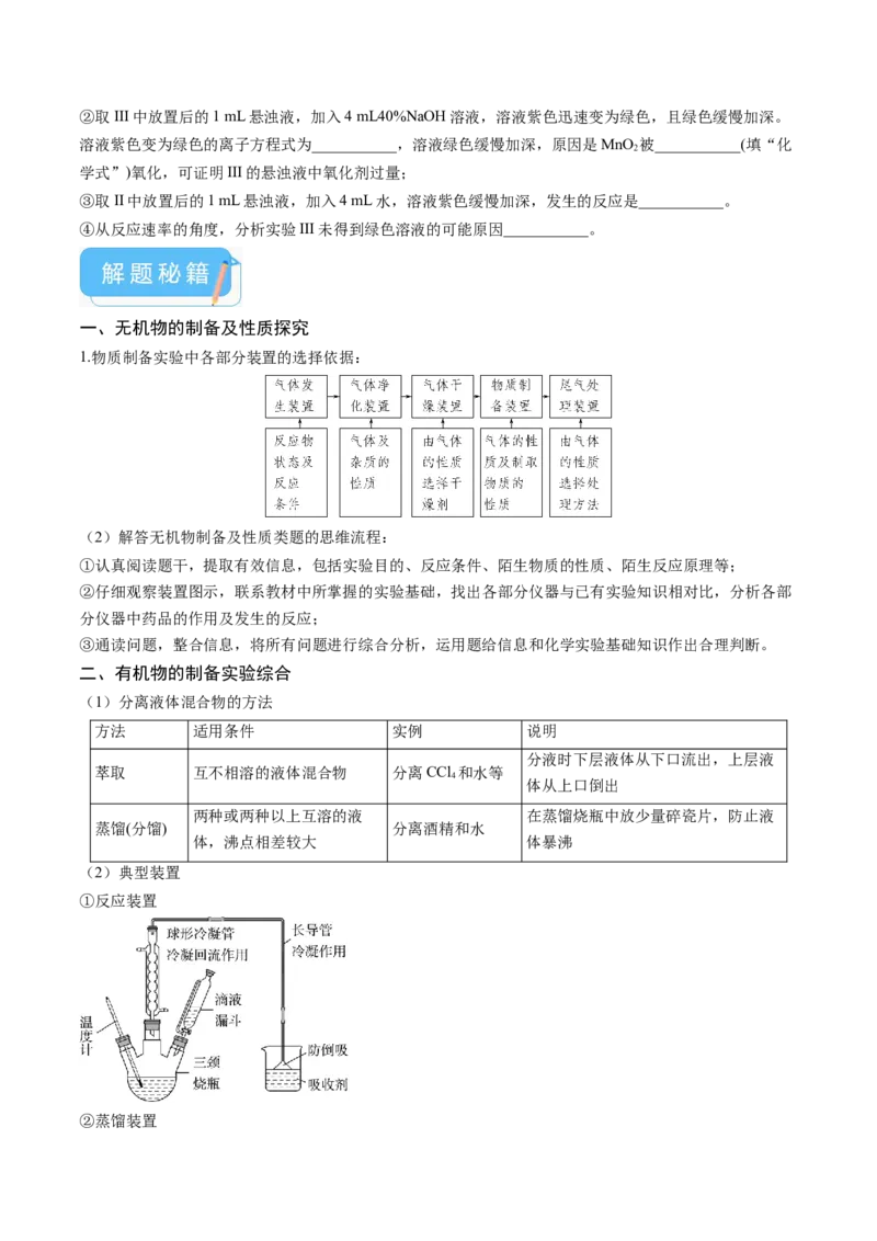 押新高考卷第16题化学实验综合题（原卷版）_05高考化学_2024年新高考资料_5.2024三轮冲刺_备战2024年高考化学临考题号押题（新高考通用）323031313