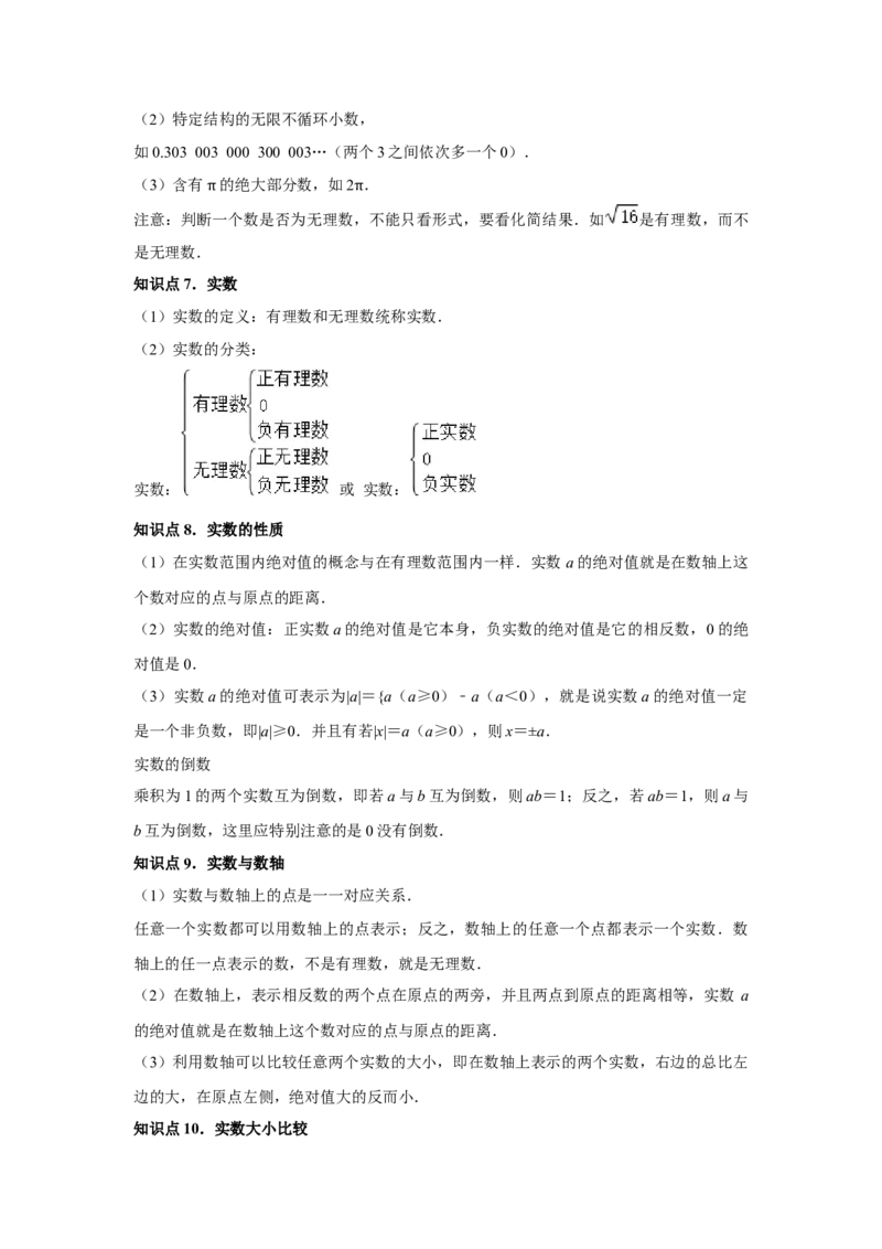 第6章实数章节复习卷（12个知识点+50题练习）（学生版）_初中数学_七年级数学下册（人教版）_常见题型通关讲解练-V3