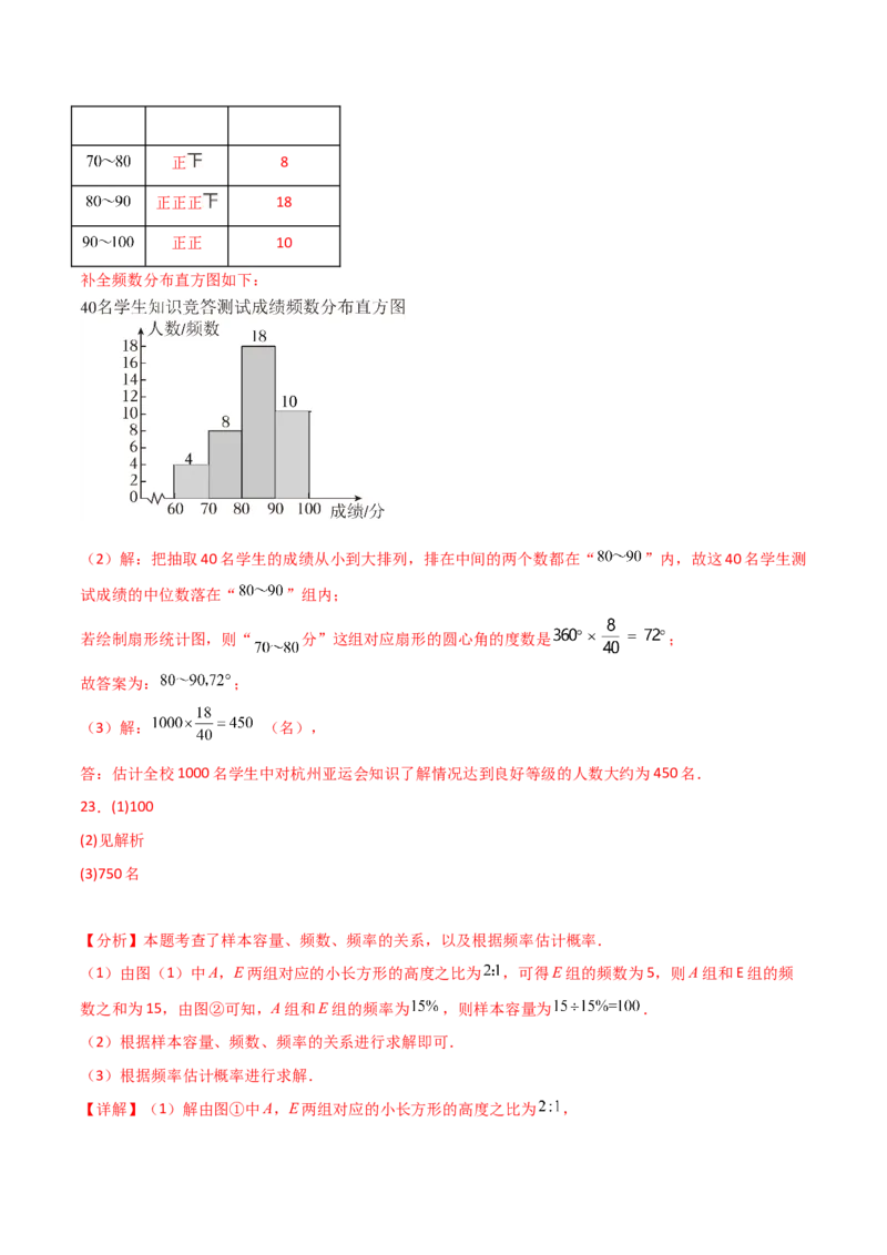 第10章数据的收集、整理与描述（单元测试&middot;培优卷）（人教版）_初中数学_七年级数学下册（人教版）_专题突破练习-V4