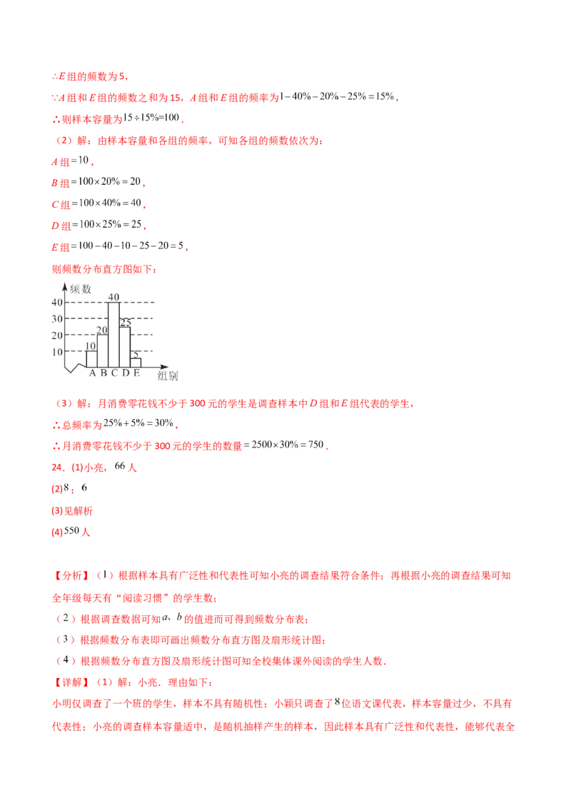 第10章数据的收集、整理与描述（单元测试&middot;培优卷）（人教版）_初中数学_七年级数学下册（人教版）_专题突破练习-V4