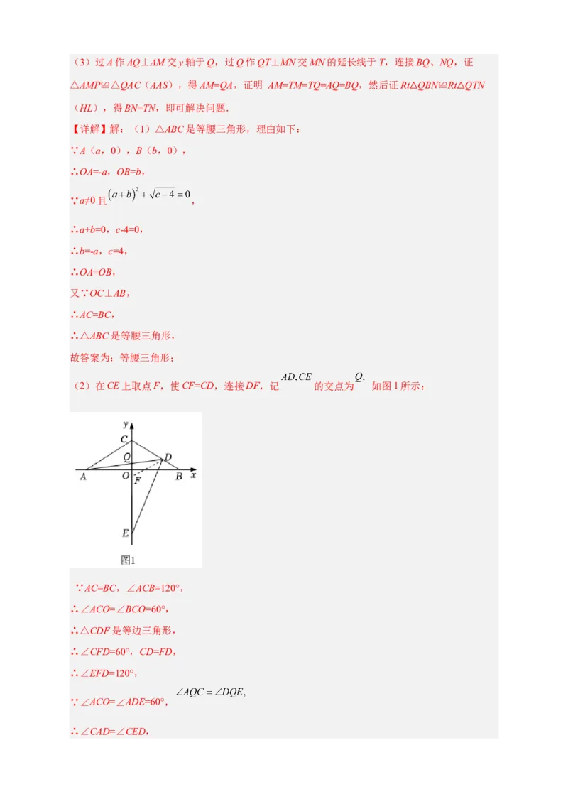 期中难点特训（二）全等三角形综合应用压轴题（解析版）_初中数学人教版_8上-初中数学人教版_旧版_07专项讲练_微专题八年级数学上册常考点微专题提分精练（人教版）