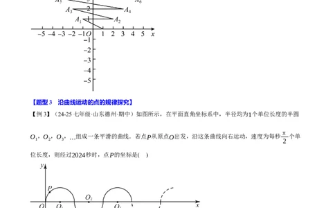 专题9.3平面直角坐标系中点的坐标规律探究八大题型（举一反三）（人教版2024）（原卷版）_初中数学人教版_7下-初中数学人教版_7下-初中数学人教版（2025春季新版）持续更新
