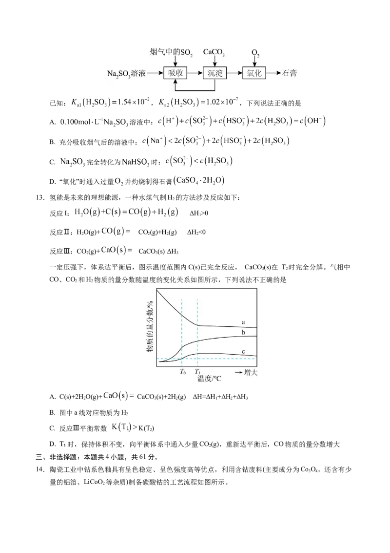 信息必刷卷01（江苏专用）（原卷版）_05高考化学_2025年新高考资料_2025考前信息卷_2025年高考化学考前信息必刷卷（江苏专用）3438485