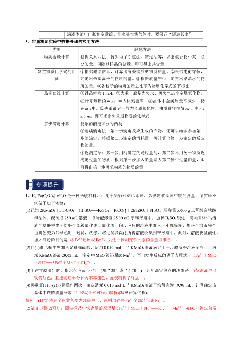 知识清单33综合实验题型探究-上好课2025年高考化学一轮复习知识清单（新高考专用）（解析版）_05高考化学_2025年新高考资料_一轮复习