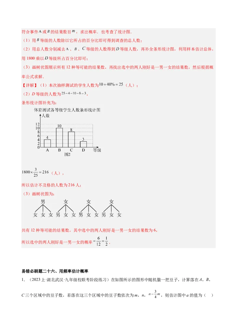期末重难点真题特训之易错必刷题型（上册）（78题26个考点）（解析版）_初中数学人教版_9下-初中数学人教版_07专项讲练_2023-2024学年九年级数学全册重难点专题提升精讲精练（人教版）