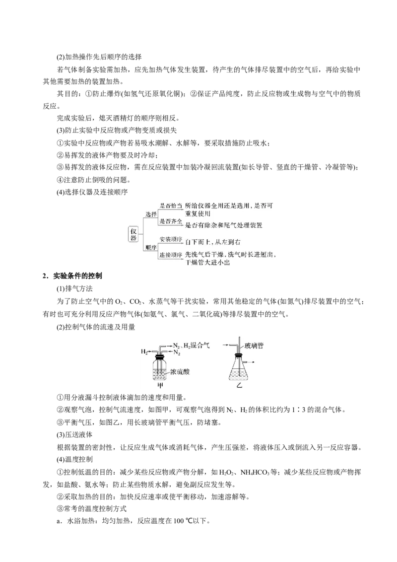 知识清单32常见物质的制备-上好课2025年高考化学一轮复习知识清单（新高考专用）（原卷版）_05高考化学_2025年新高考资料_一轮复习