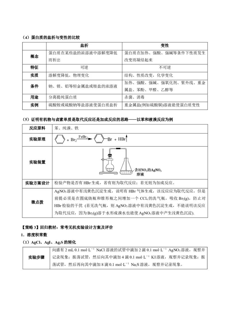 热点02表格型实验方案的设计与评价-2024年高考化学热点&middot;重点&middot;难点专练（新高考专用）（解析版）_05高考化学_2024年新高考资料_3.2024专项复习