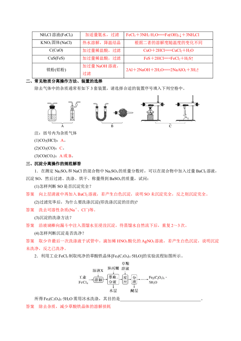 知识清单31物质的分离、提纯与鉴别-上好课2025年高考化学一轮复习知识清单（新高考专用）（解析版）_05高考化学_2025年新高考资料_一轮复习