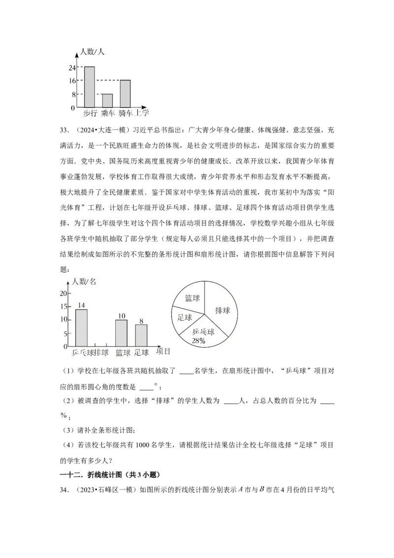 第11讲数据的收集、整理与描述（14个知识点+14种题型+强化训练）（学生版）_初中数学_七年级数学下册（人教版）_常见题型通关讲解练-V3