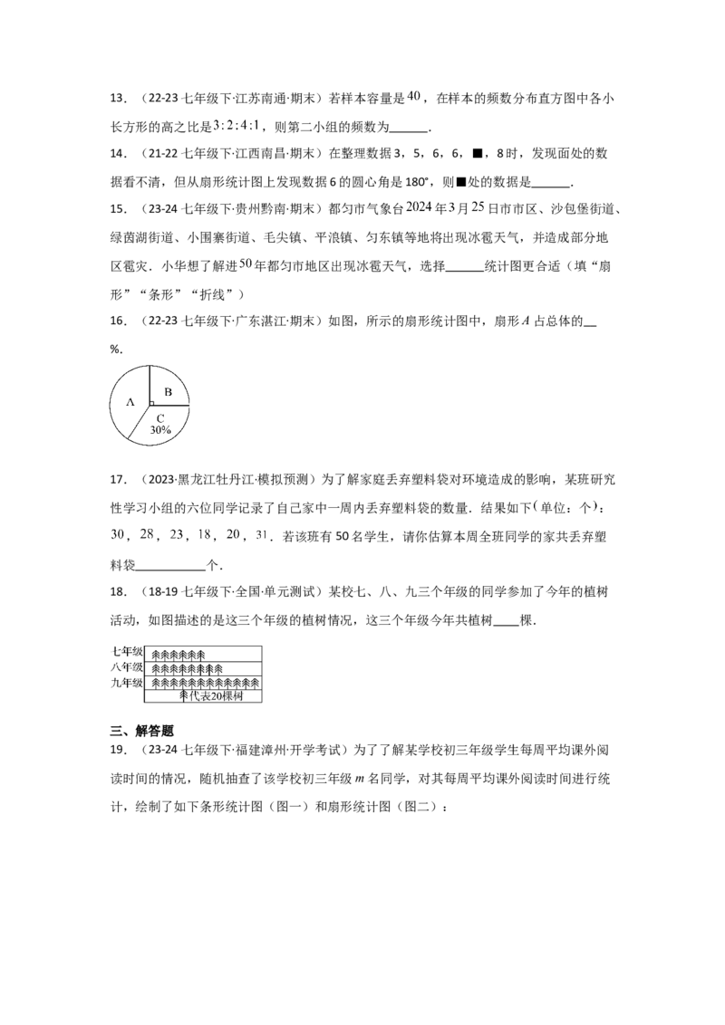第11讲数据的收集、整理与描述（14个知识点+14种题型+强化训练）（学生版）_初中数学_七年级数学下册（人教版）_常见题型通关讲解练-V3