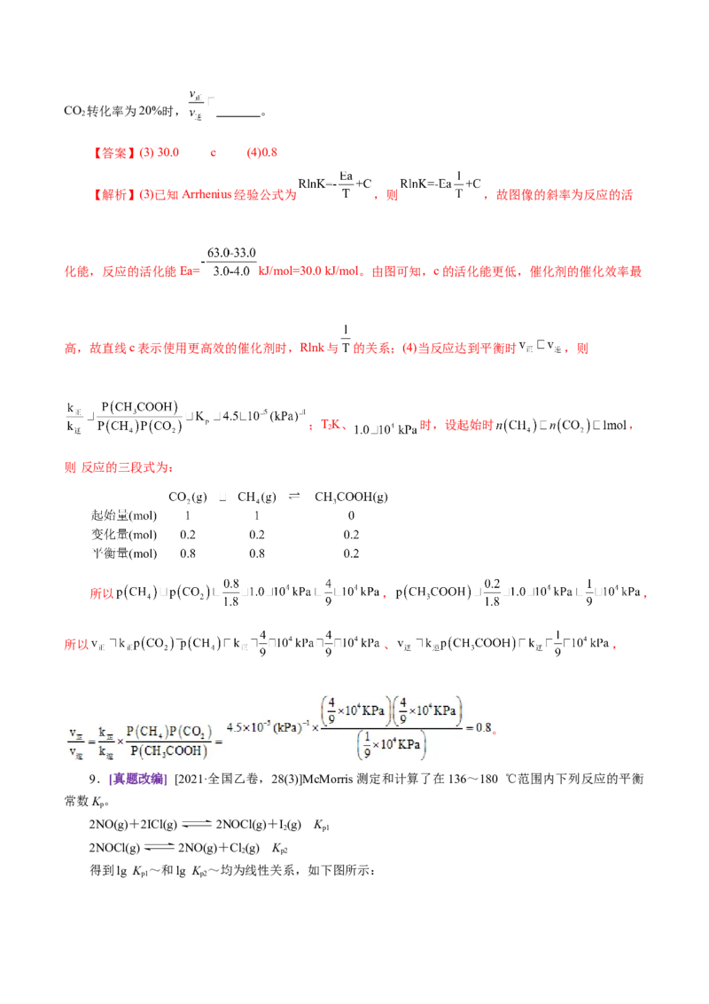 热点专项平衡常数(或速率常数)的计算及应用（解析版）_05高考化学_2025年新高考资料_二轮复习_上好课2025年高考化学二轮复习讲练测（新高考通用）3379109_主题三化学反应原理