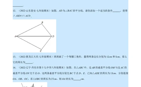 人教八年级上学期期中提升精选30题（重点突围）（原卷版）_初中数学人教版_8上-初中数学人教版_旧版_07专项讲练_学霸满分八年级数学上册重难点专题提优训练（人教版）