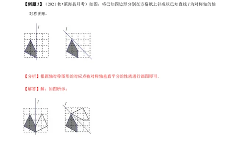 必考点08轴对称变换、画轴对称图形、用坐标表示轴对称-题型&middot;技巧培优系列2022-2023学年八年级数学上册精选专题（人教版）（解析版）_初中数学人教版_8上-初中数学人教版
