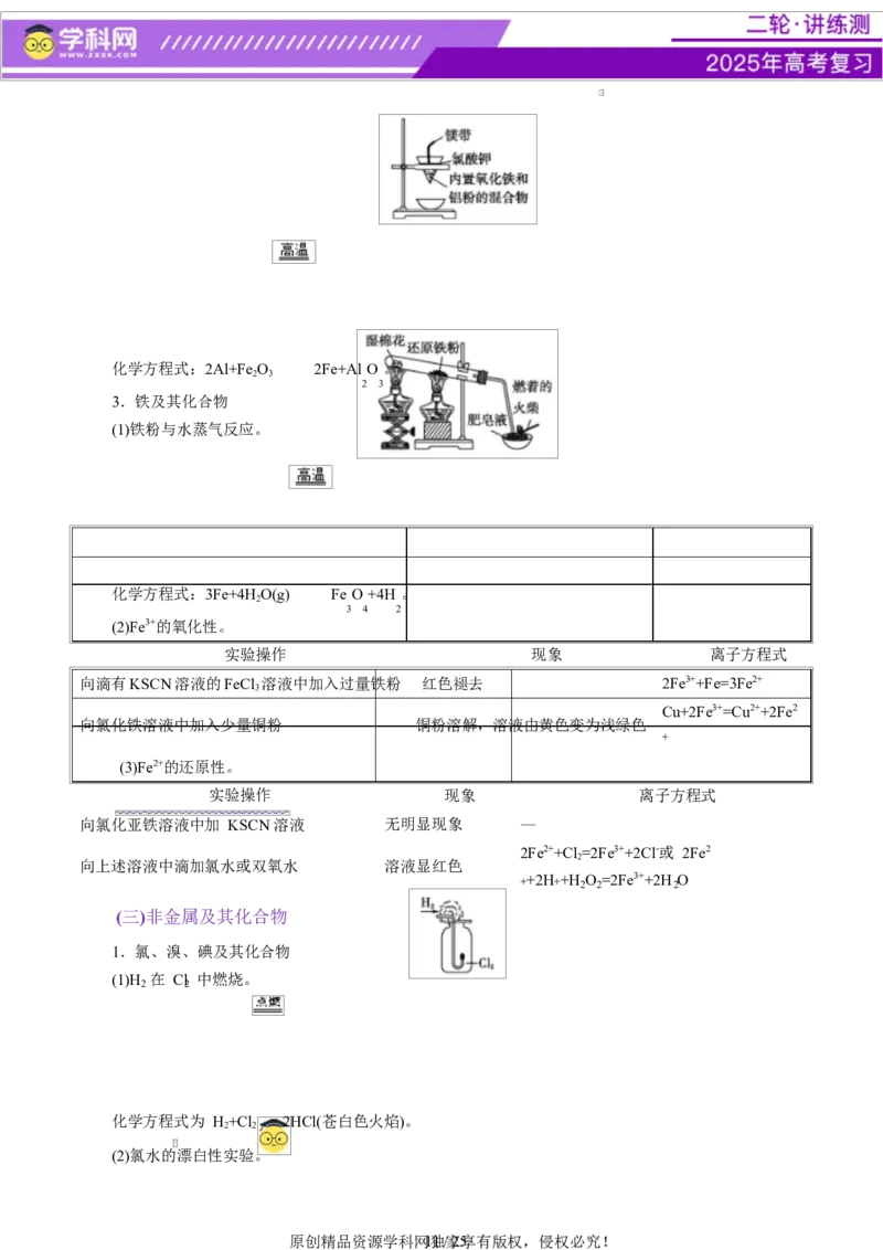 热点专项教材实验盘点（解析版）_05高考化学_2025年新高考资料_二轮复习_上好课2025年高考化学二轮复习讲练测（新高考通用）3379109_主题七化学实验