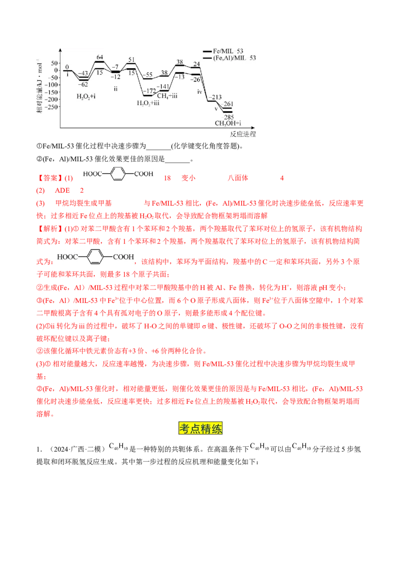 易错专题10反应机理-2024年高考化学考前易错聚焦（解析版）_05高考化学_2024年新高考资料_5.2024三轮冲刺_2024年高考化学考前易错聚焦