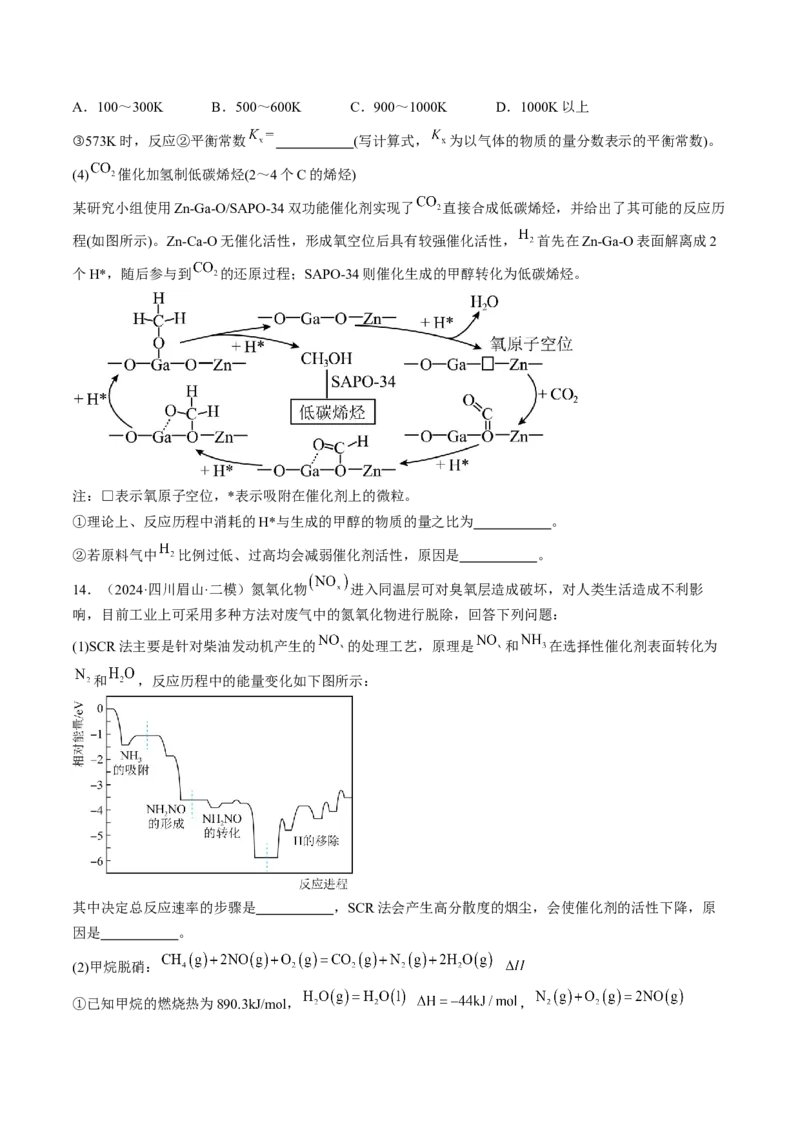 易错专题10反应机理-2024年高考化学考前易错聚焦（解析版）_05高考化学_2024年新高考资料_5.2024三轮冲刺_2024年高考化学考前易错聚焦